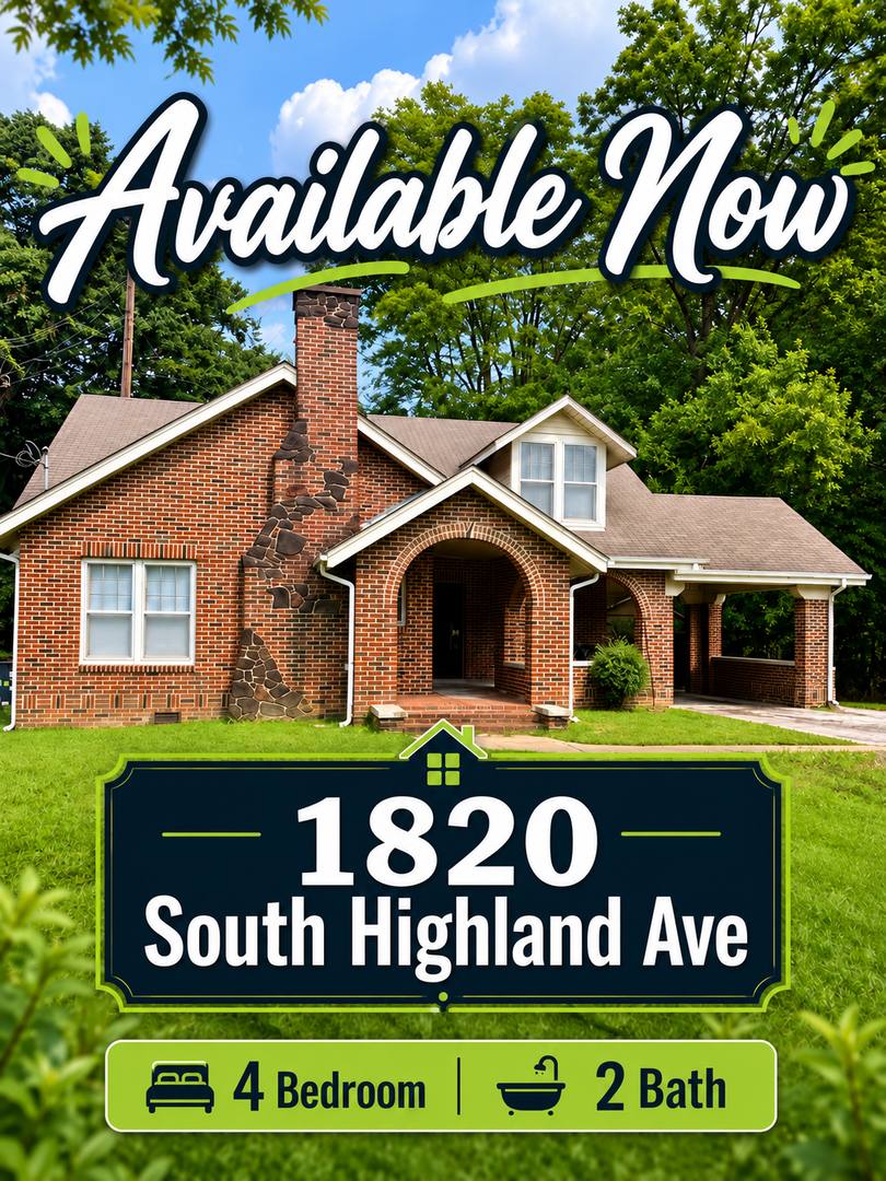 House for rent at 1820 S Highland, Jackson, TN 38301