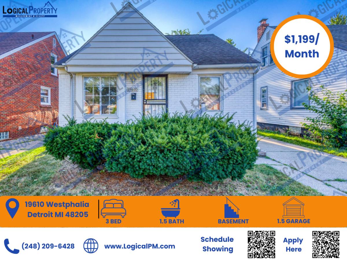 House for rent at 19610 Westphalia St, Detroit, MI 48205