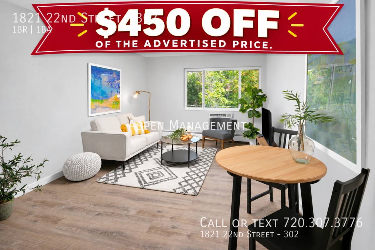 Apartment for rent at 1821 22nd St #302, Boulder, CO 80302