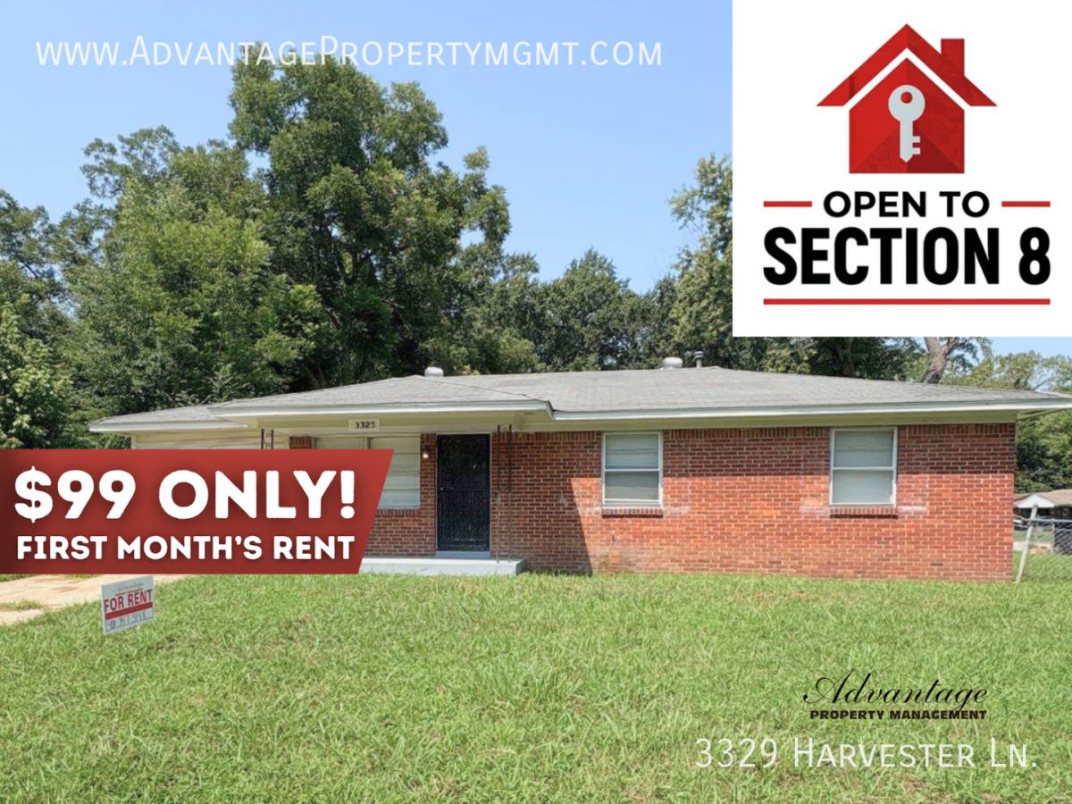House for rent at 3329 Harvester Lane, Memphis, TN 38127