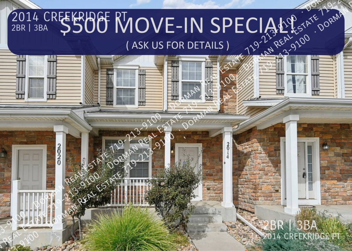 Townhouse for rent at 2014 Creekridge Point, Colorado Springs, CO 80910