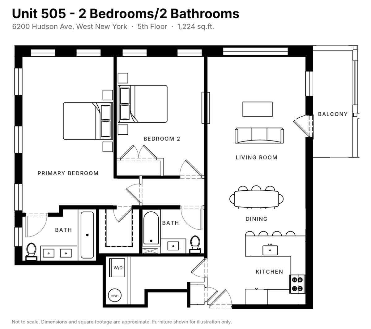 Apartment for rent at 6200 Hudson Ave, West New York, NJ 07093