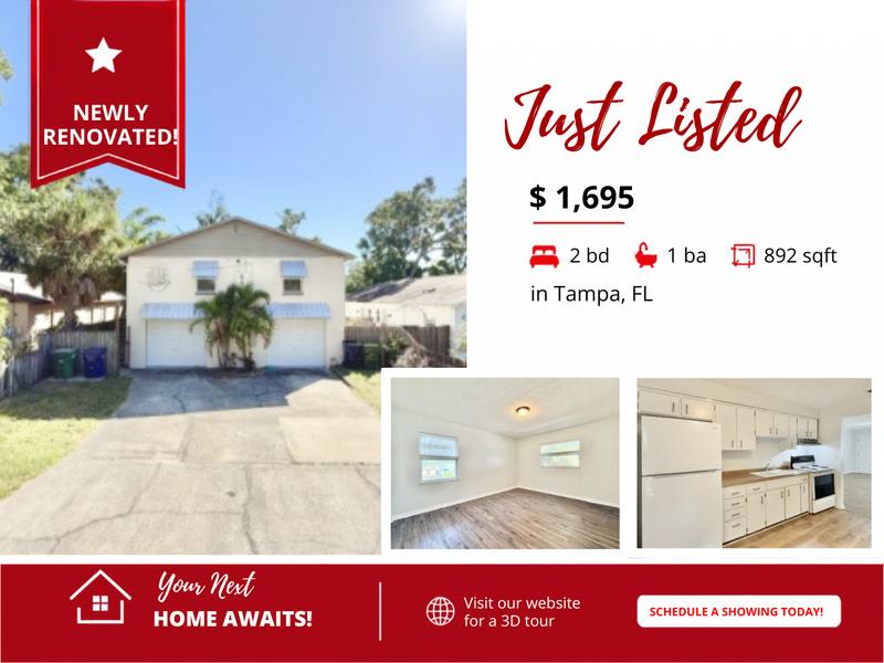 Apartment for rent at 6420 S Adelia Ave #A, Tampa, FL 33616