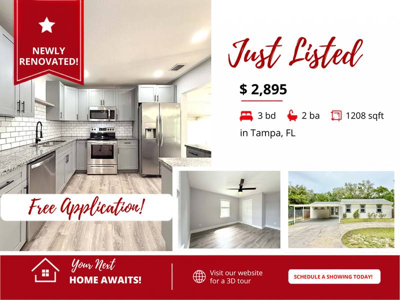 House for rent at 3217 W Hartnett Ave, Tampa, FL 33611