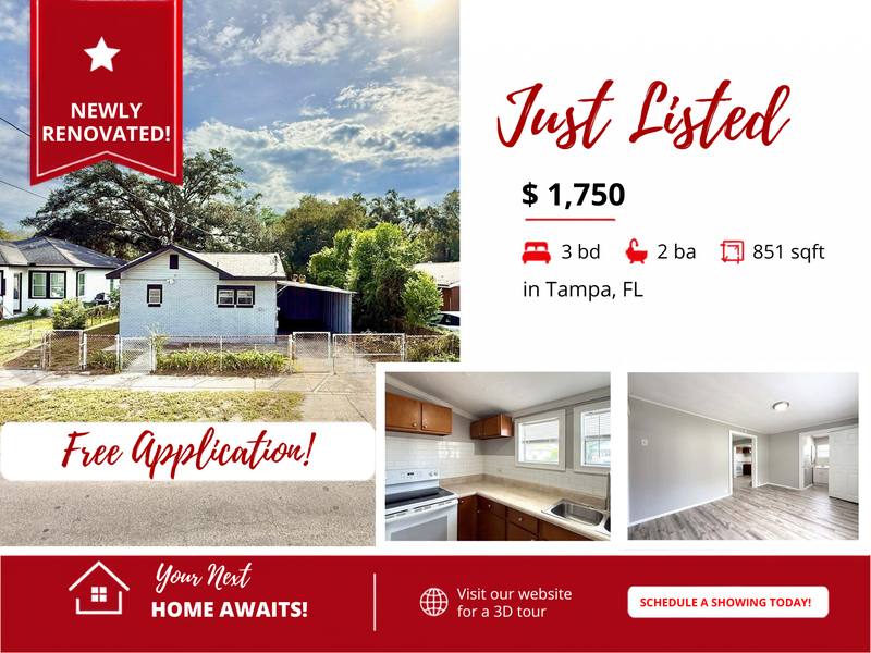 House for rent at 8213 N Elmer St, Tampa, FL 33604