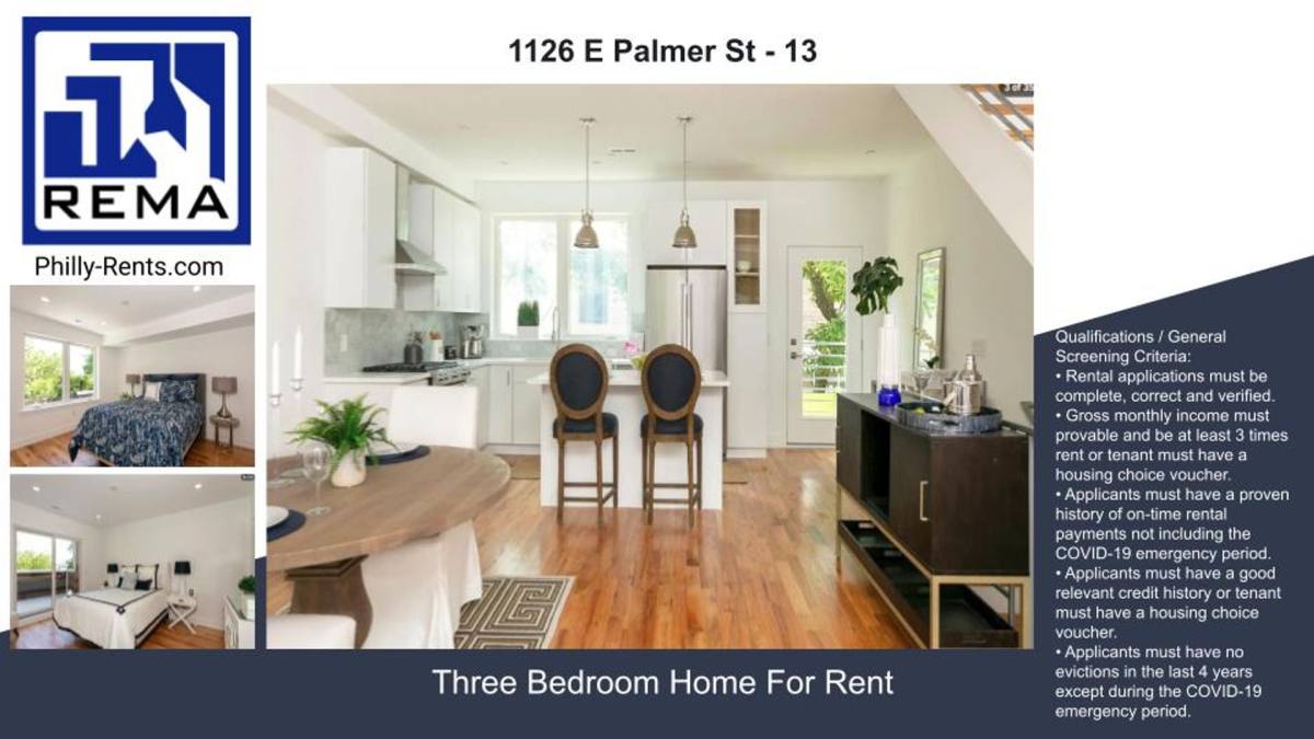 Apartment for rent at 1126 E Palmer St, Philadelphia, PA 19125