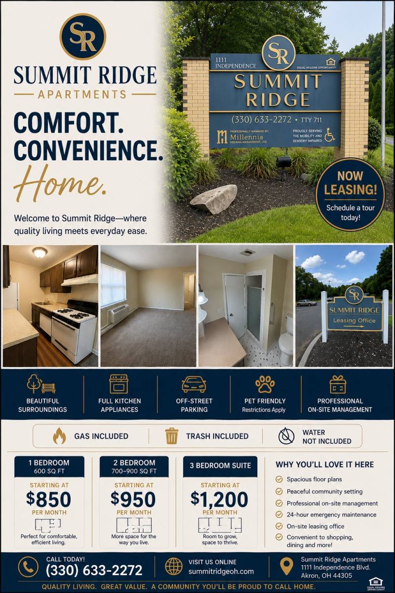 Apartment for rent at 1111 Independence Ave, Akron, OH 44310