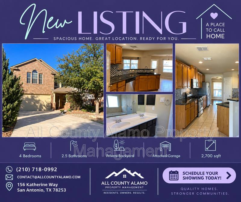 156 Katherine Way, San Antonio, TX 78253 - House for Rent - Image 1