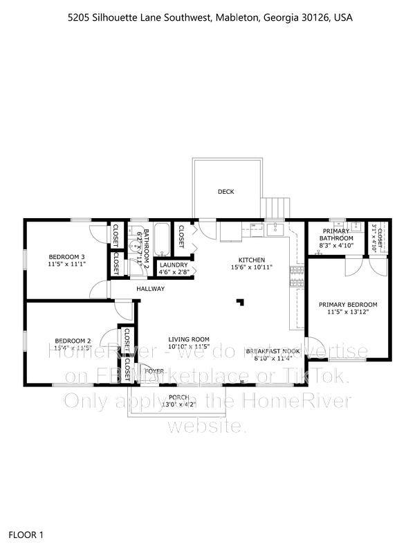 House for rent at 5205 Silhouette Lane SW, Mableton, GA 30126