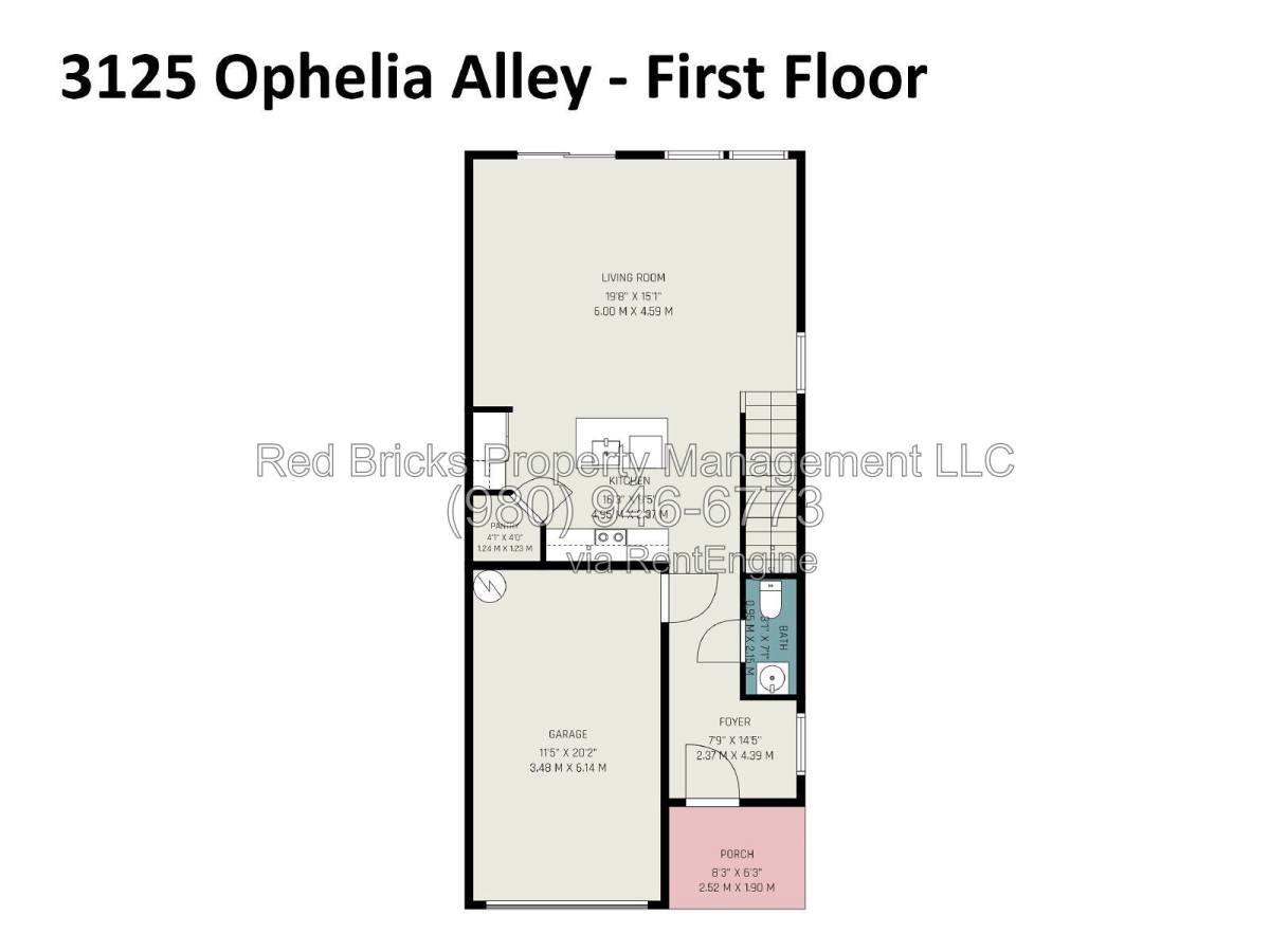 Townhouse for rent at 3125 Ophelia Alley, Charlotte, NC 28213