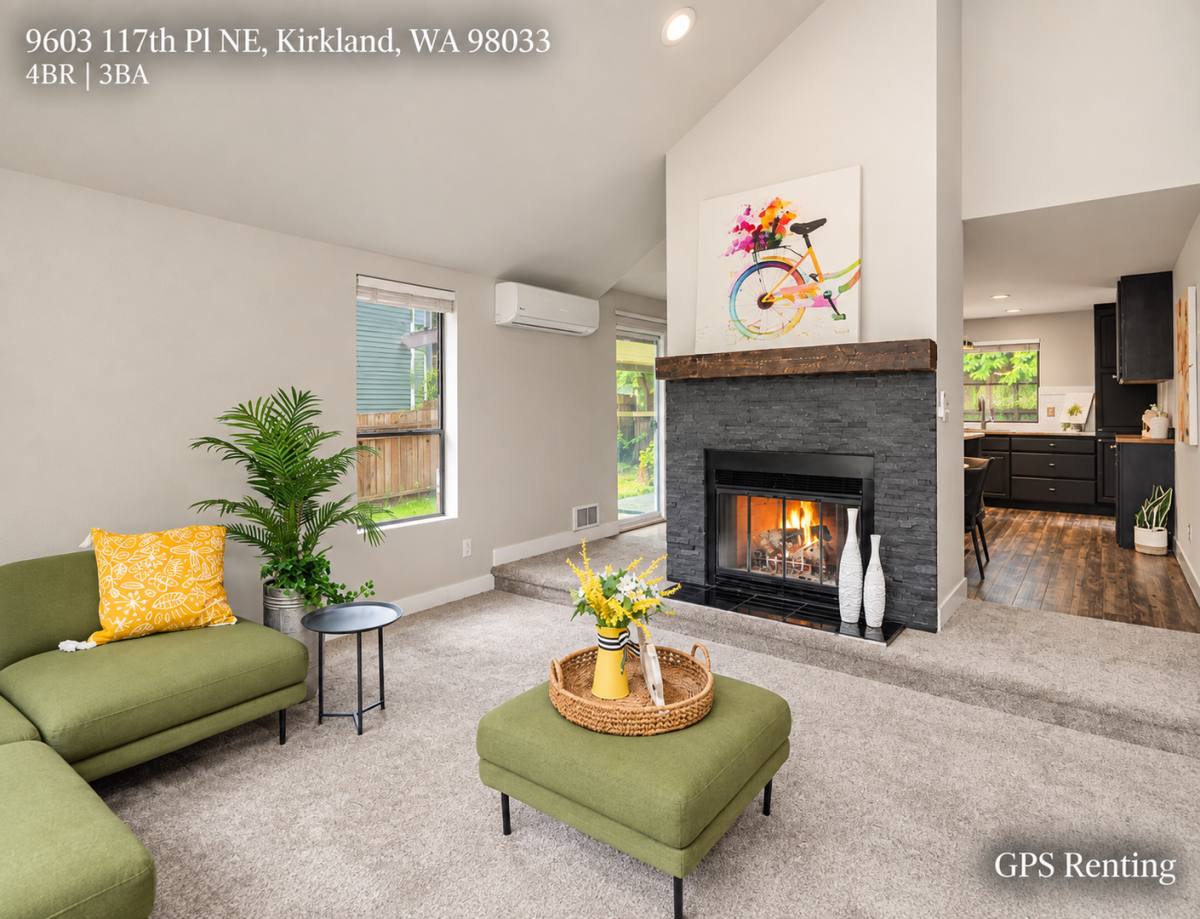 House for rent at 9603 117th Place NE, Kirkland, WA 98033