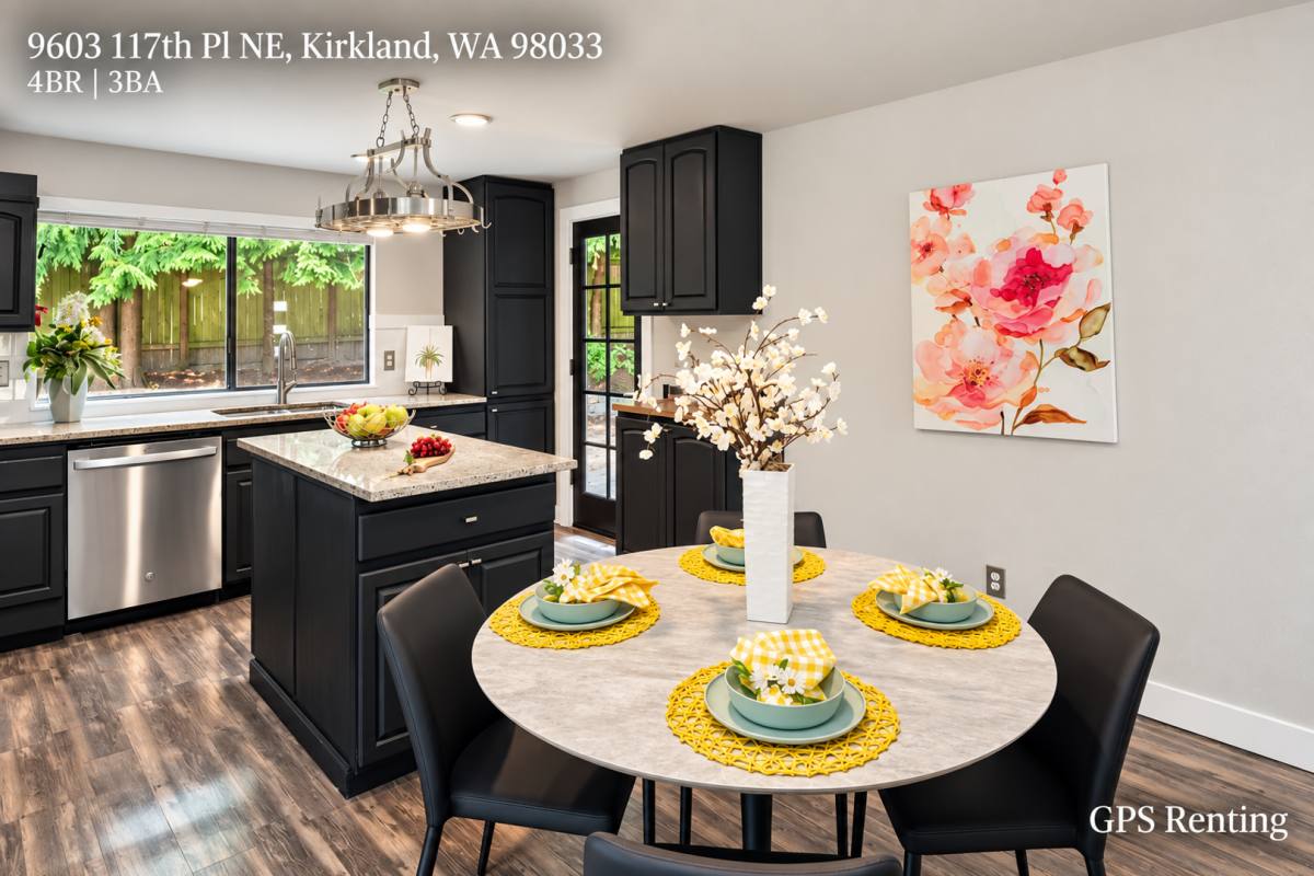 House for rent at 9603 117th Place NE, Kirkland, WA 98033