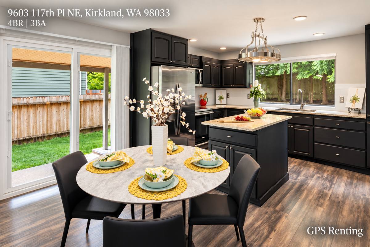 House for rent at 9603 117th Place NE, Kirkland, WA 98033