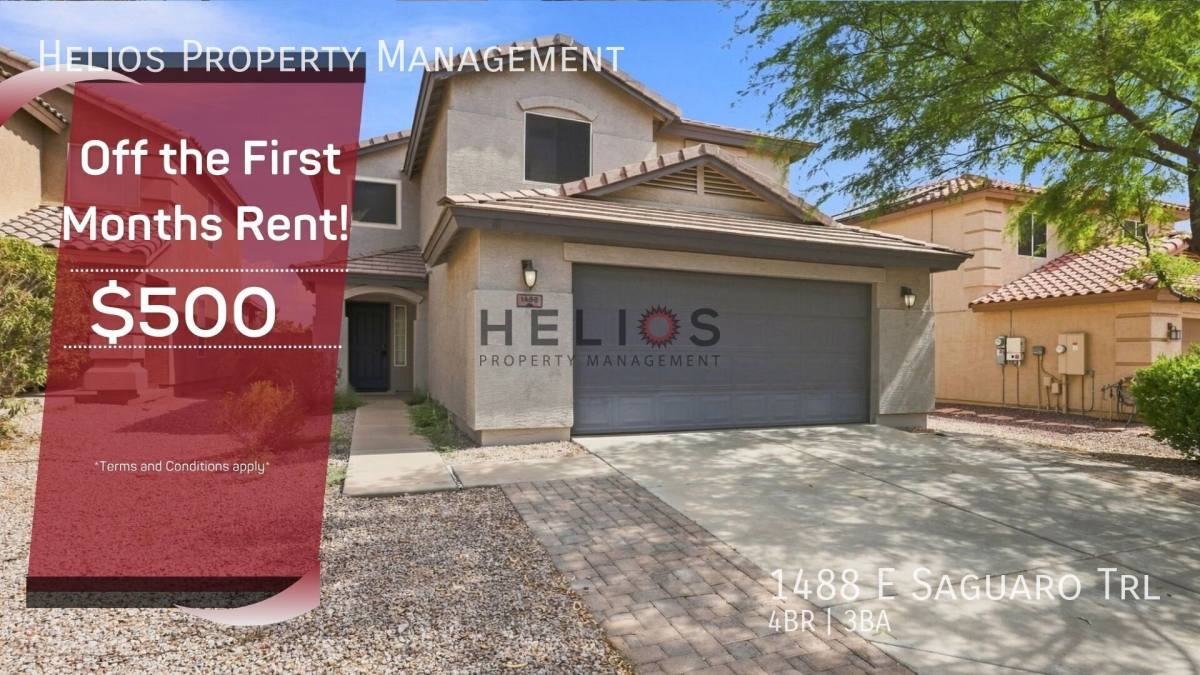 House for rent at 1488 E Saguaro Trail, San Tan Valley, AZ 85143