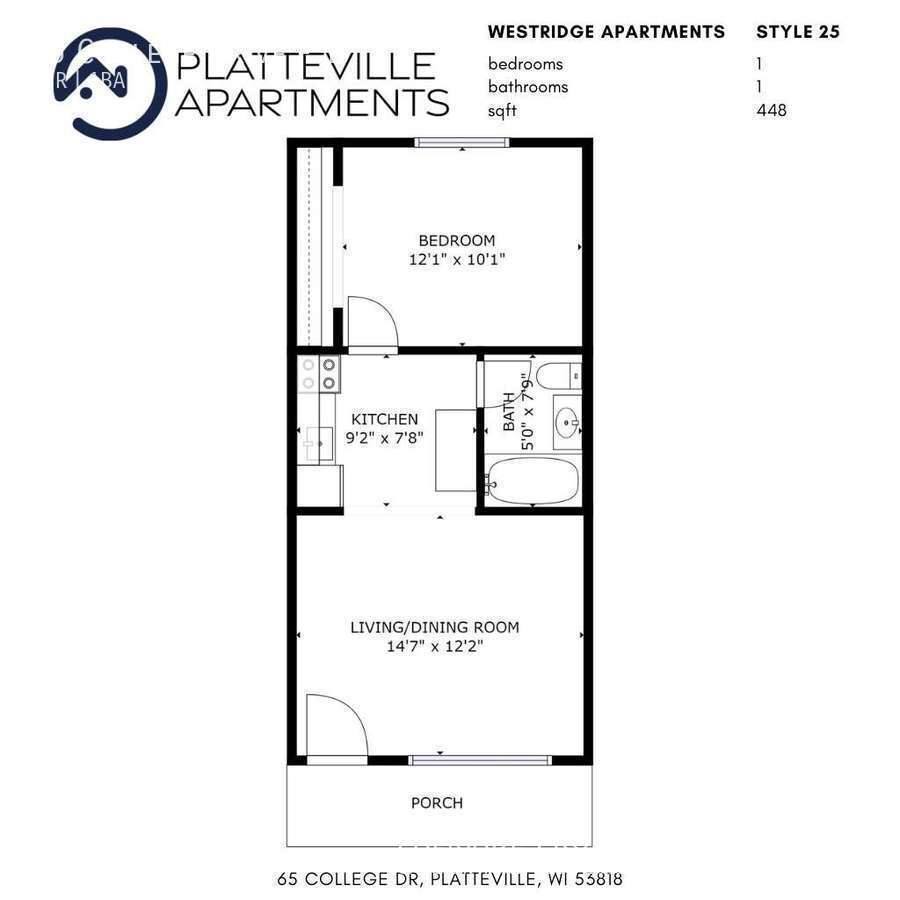 Apartment for rent at 65 College Dr, Platteville, WI 53818