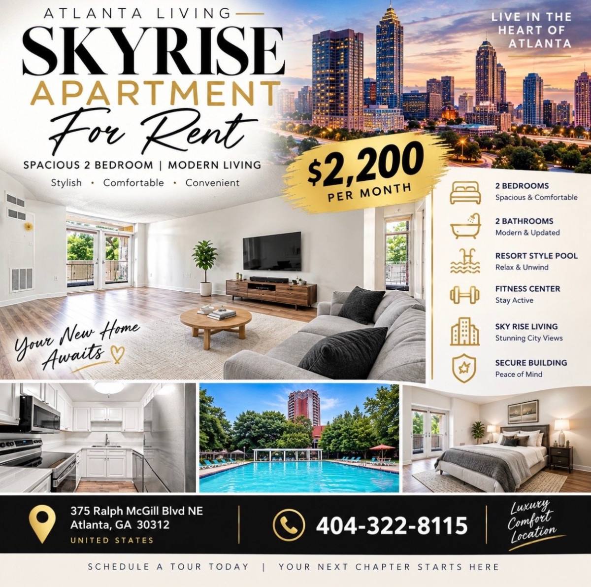 Condo for rent at 375 Ralph McGill Blvd NE, Atlanta, GA 30312