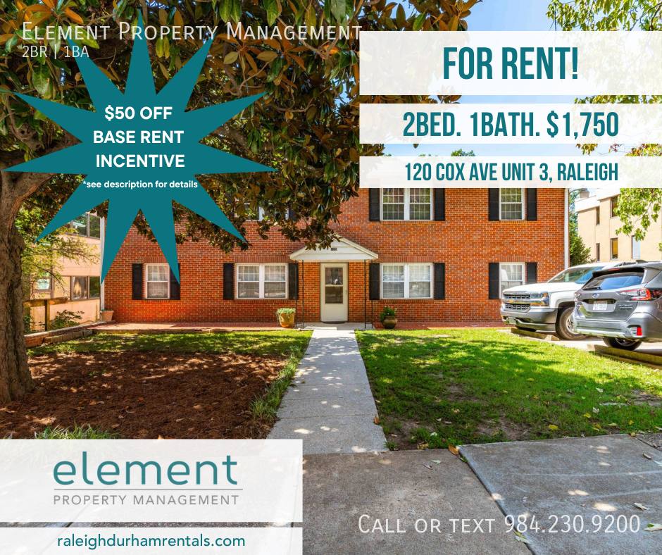 Apartment for rent at 120 Cox Ave #3, Raleigh, NC 27605