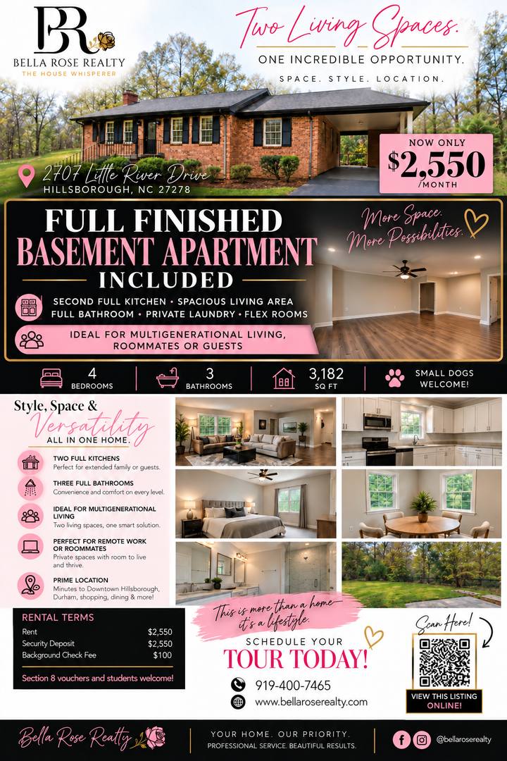 Apartment for rent at 2707 Little River Dr, Hillsborough, NC 27278