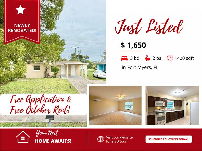 House for rent at 2985 Saint Charles St, Fort Myers, FL 33916