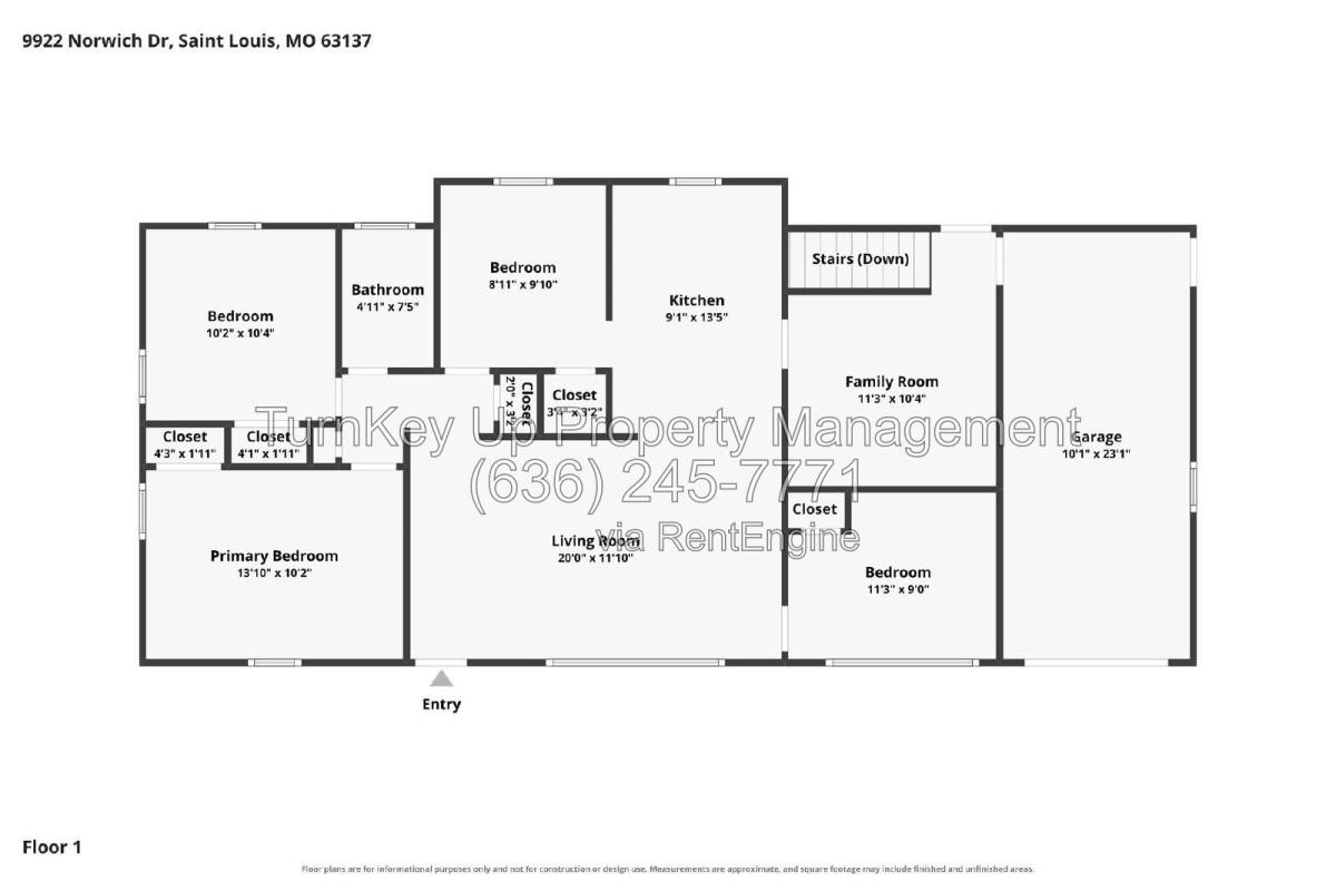 House for rent at 9922 Norwich Dr, St. Louis, MO 63137