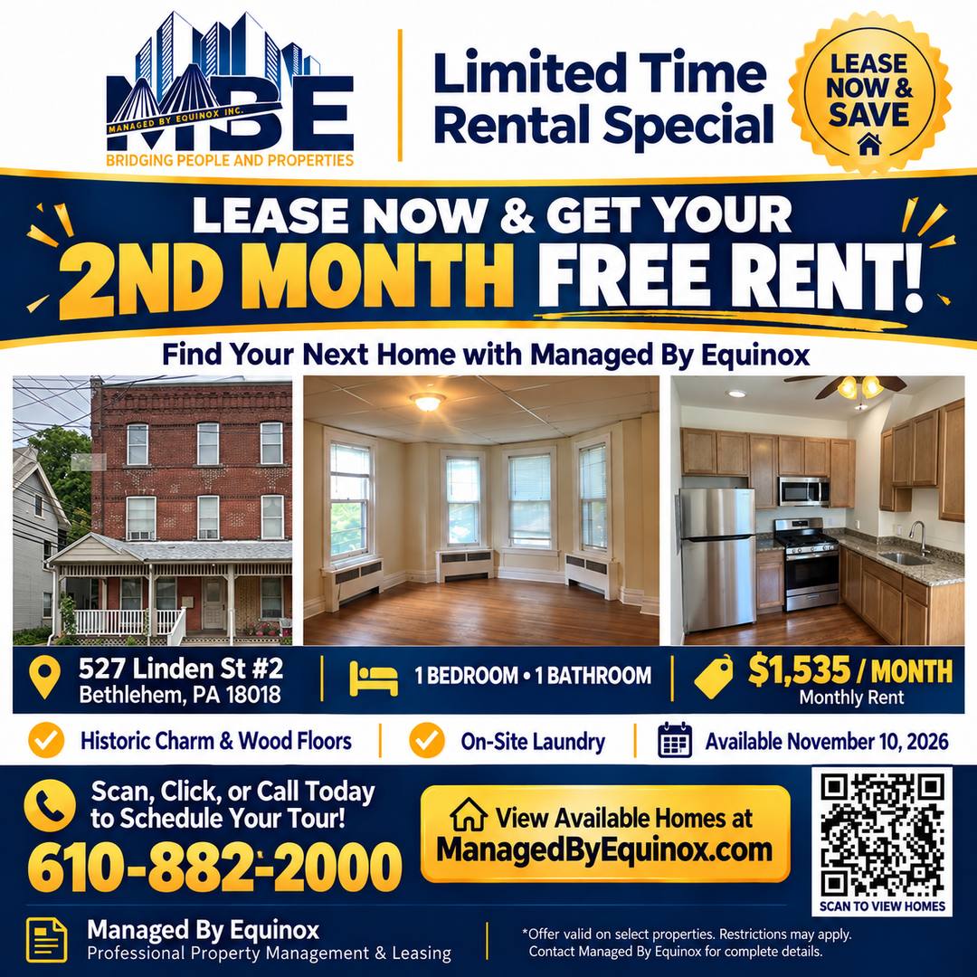 Apartment for rent at 527-531 Linden St, Bethlehem, PA 18018