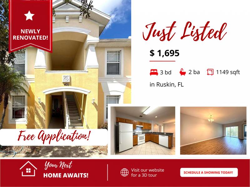 Apartment for rent at 431 Newmont Circle #202, Ruskin, FL 33570