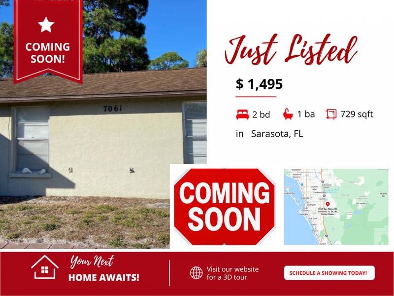 Apartment for rent at 7061 Bee Ridge Rd #B, Sarasota, FL 34241