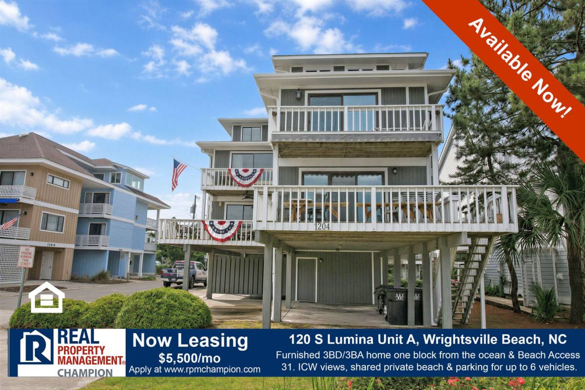 House for rent at 120 S Lumina #A, Wrightsville Beach, NC 28480