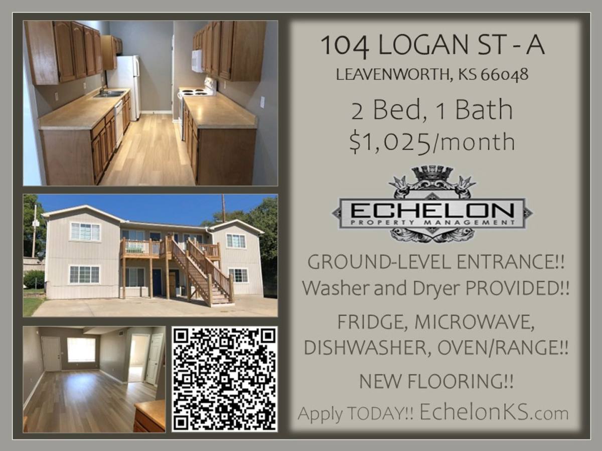 Apartment for rent at 104 Logan St, Leavenworth, KS 66048