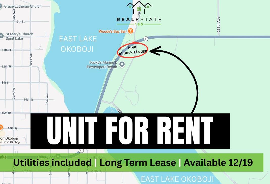 Apartment for rent at 25191 Iowa 9, Rear Right Unit, Spirit Lake, IA 51360