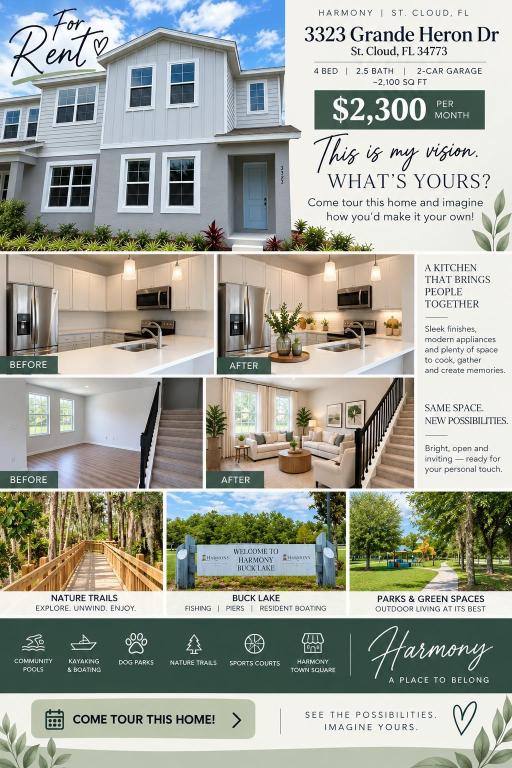 Townhouse for rent at 3323 Grande Heron Dr, St. Cloud, FL 34773