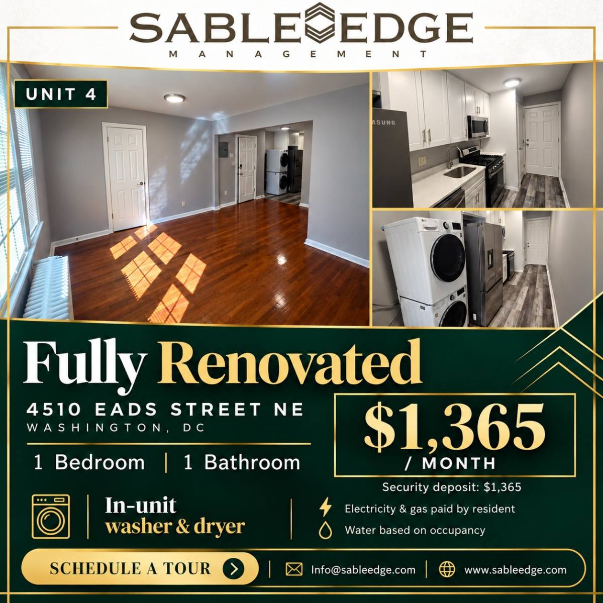 Apartment for rent at 4510 Eads St NE #4, Washington, DC 20019