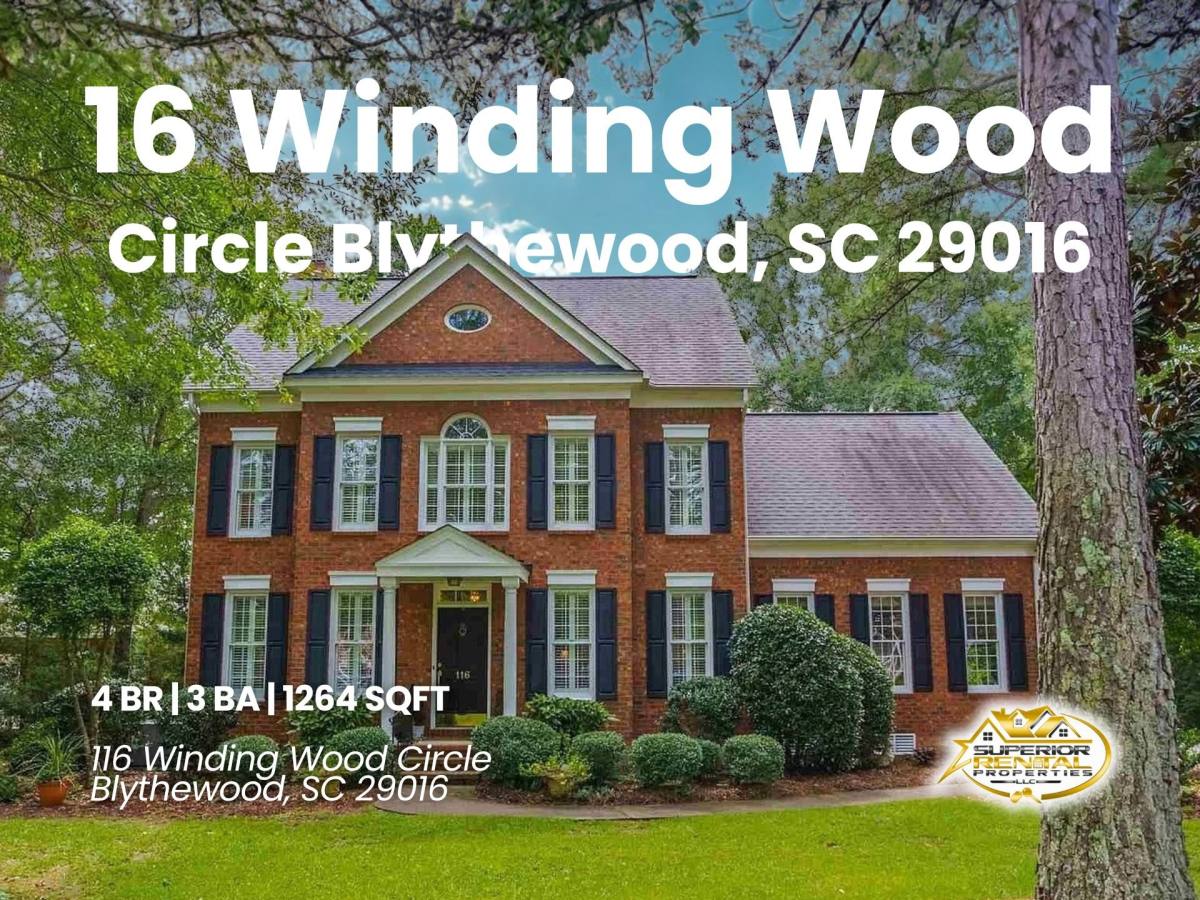 House for rent at 116 Winding Wood Circle, Blythewood, SC 29016