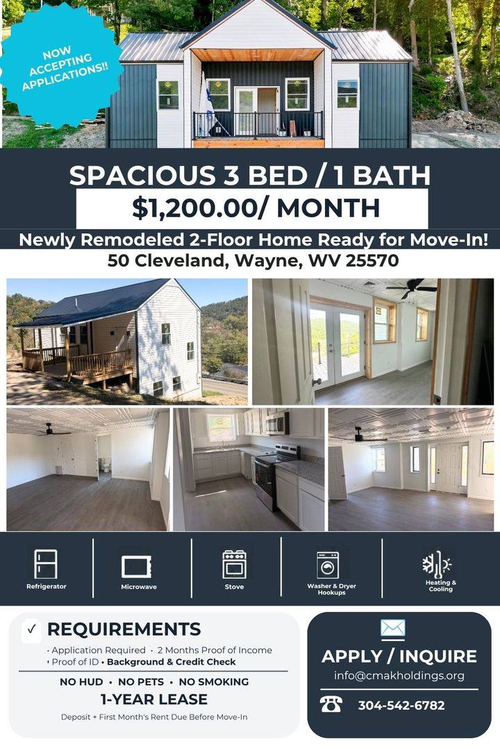 House for rent at 50 Cleveland, Wayne, WV 25570