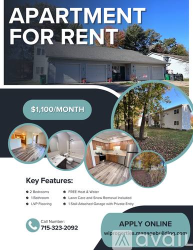 Apartment for rent at 1311 23rd St N #2, Wisconsin Rapids, WI 54494