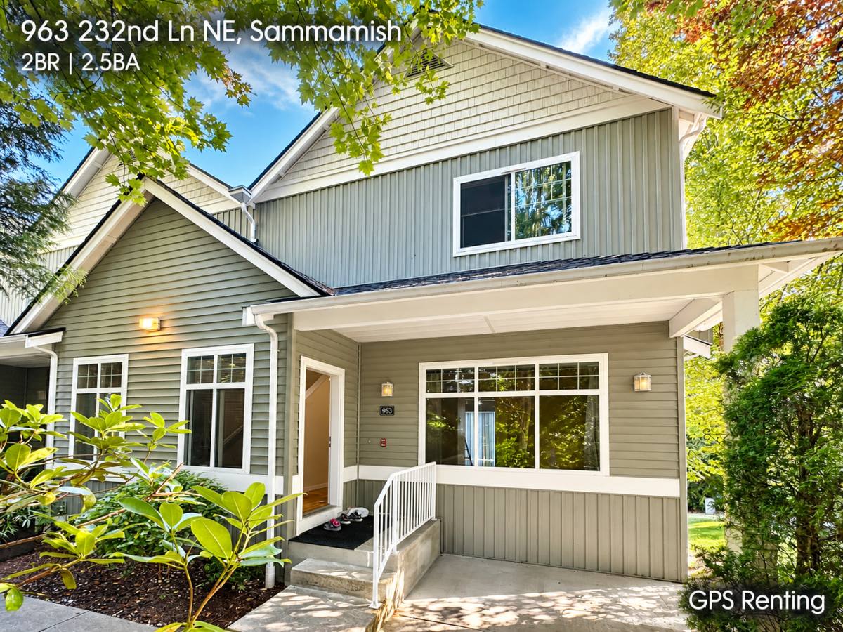 Townhouse for rent at 963 232nd Lane NE, Sammamish, WA 98074