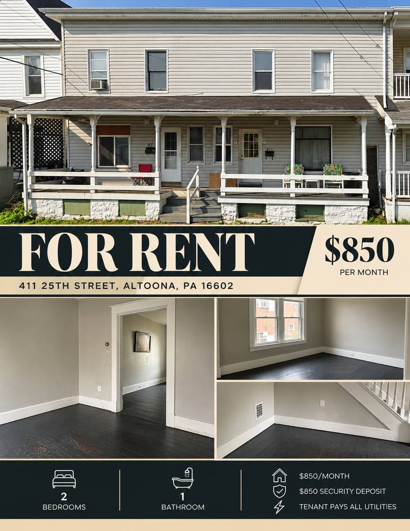 House for rent at 411 25th St, Altoona, PA 16602