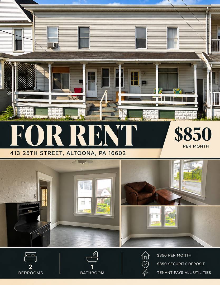 House for rent at 413 25th St, Altoona, PA 16602