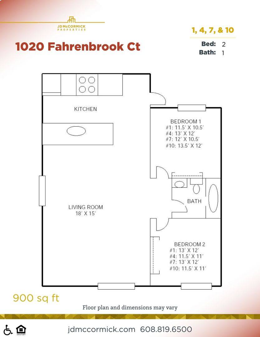 1020 Fahrenbrook Court, Madison, WI 53715 - Apartment for Rent - Image 3