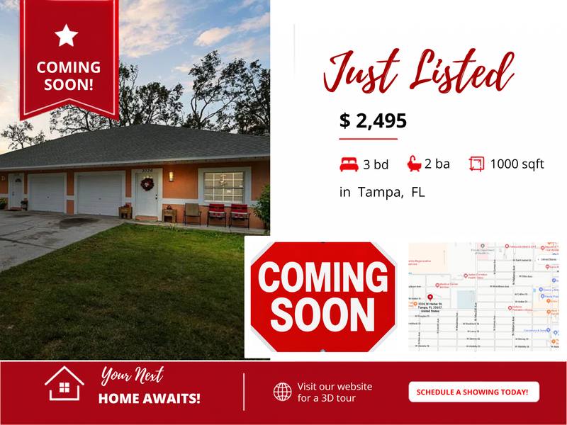 Apartment for rent at 3336 W Heiter St #1, Tampa, FL 33607