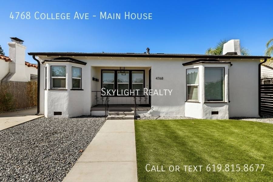 Apartment for rent at 4768 College Ave, Main House, San Diego, CA 92115